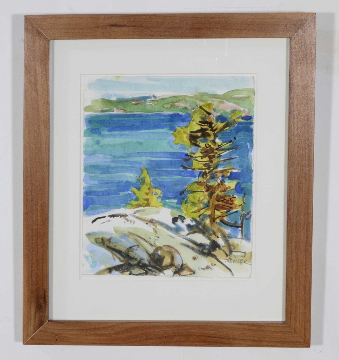 Bay Landscape Painting Original Art Watercolor Etsy