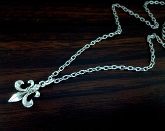 Misa anime necklace Gothic chain necklace Fleur de lis jewelry Misa anime earrings Death cross earrings Cosplay prop Anime cosplay costume