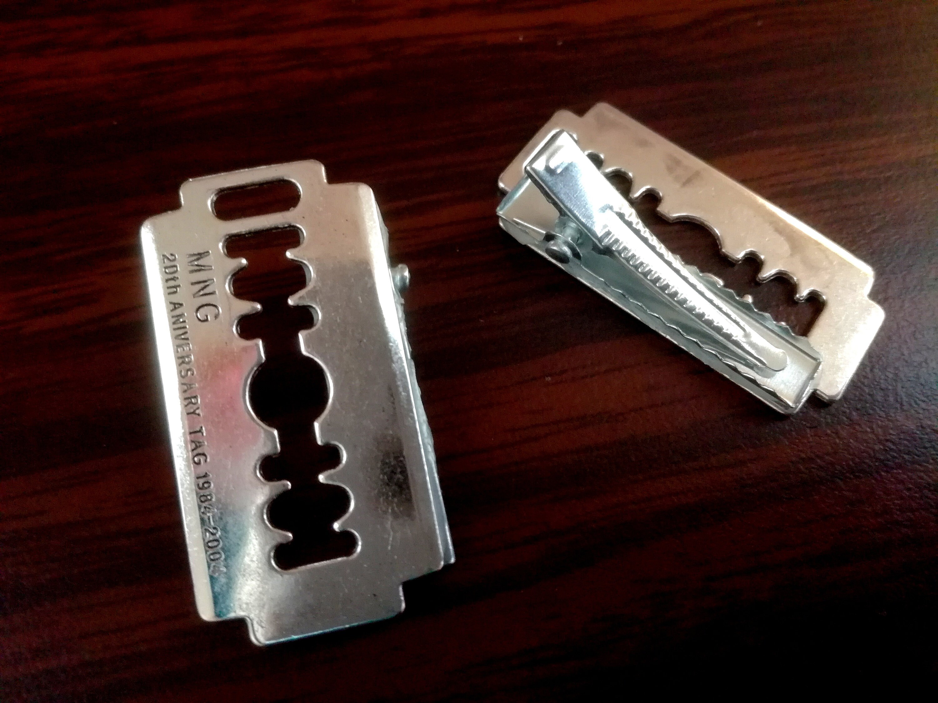 Razor Blade Hair Clips Alternative Hair Jewelry Grunge Goth Devil Punk