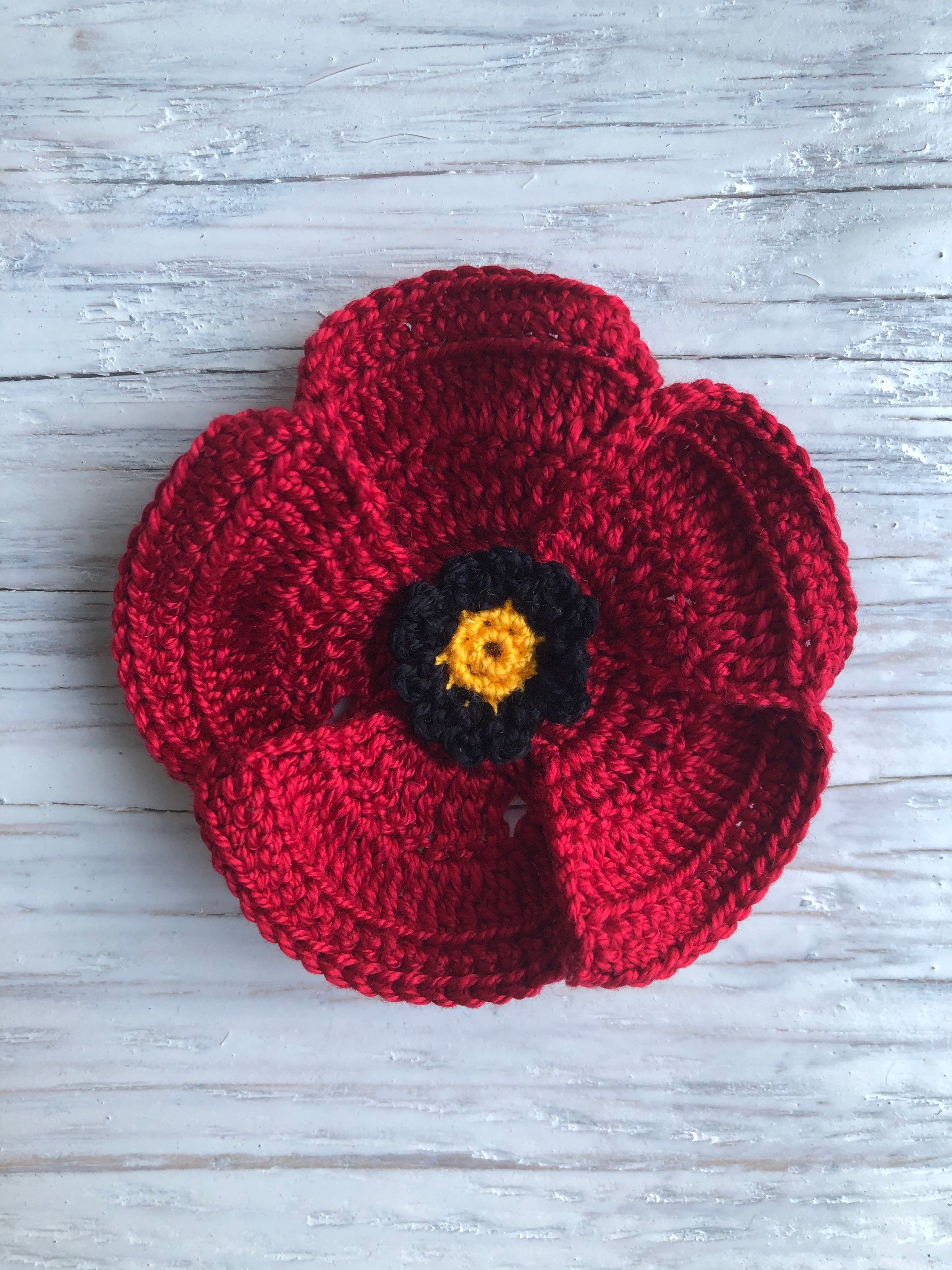 Remembrance knitted poppy Crochet poppies for brooch Crochet Etsy