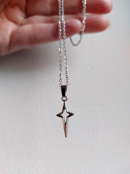 ネックレス・チョーカー [DIVEIN] FALLING STAR NECKLACE SIRI USA by TJM Sterling Silver Cubic Zirconia Falling Star