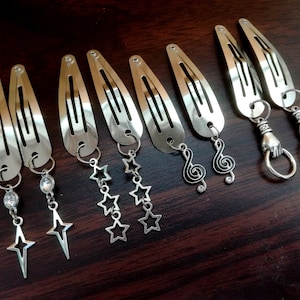 1 Paar Metall Haarspangen Gothic Polarstern Sternschnuppe Haarspangen Kpop Haarspange Musikalische Haarnadel Haarschmuck Harajuku Goth Punk style
