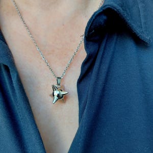 Gothic spike ball necklace Silver flail necklace Punk rock chain necklace Hypoallergenic Morning star Y2K  Spiked Ball Choker Grunge Gift
