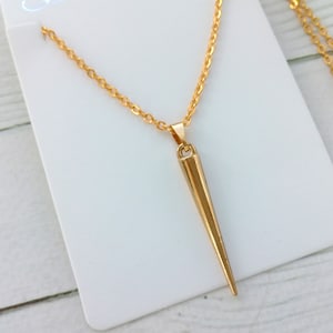 Gothic spike necklace Long spike chain necklace Minimalist necklace Stainless steel chain Grunge Goth Devil Punk Emo Horror Witch Demon Evil
