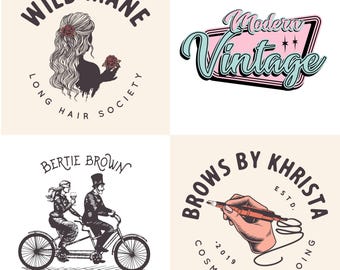 Custom Logo Design – Vintage, Retro, Boutique & Photography Branding – Handmade Logos for Small Businesses
