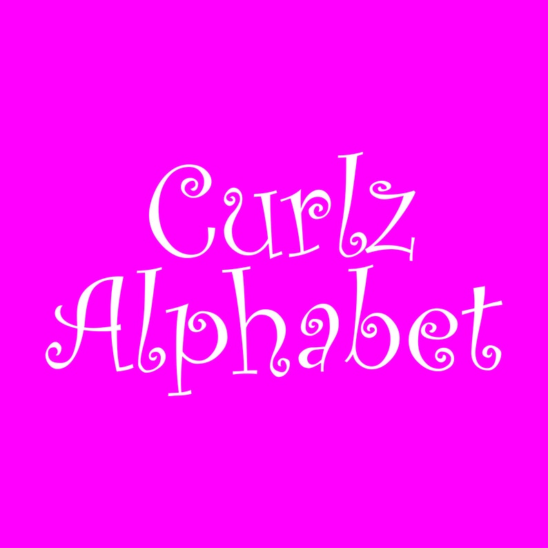 Curlz Alphabet Svg Curlz Letters Svg Curlz Letters Files | Etsy