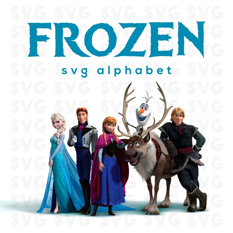 Frozen Font Svg Frozen Alphabet Svg Files Download Frozen Etsy