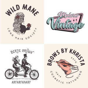 Custom Logo Design Service for your Business or Idea, Graphic Designer, Custom Logo, Unique Retro Style, Detailed or Minimalist Logo Design