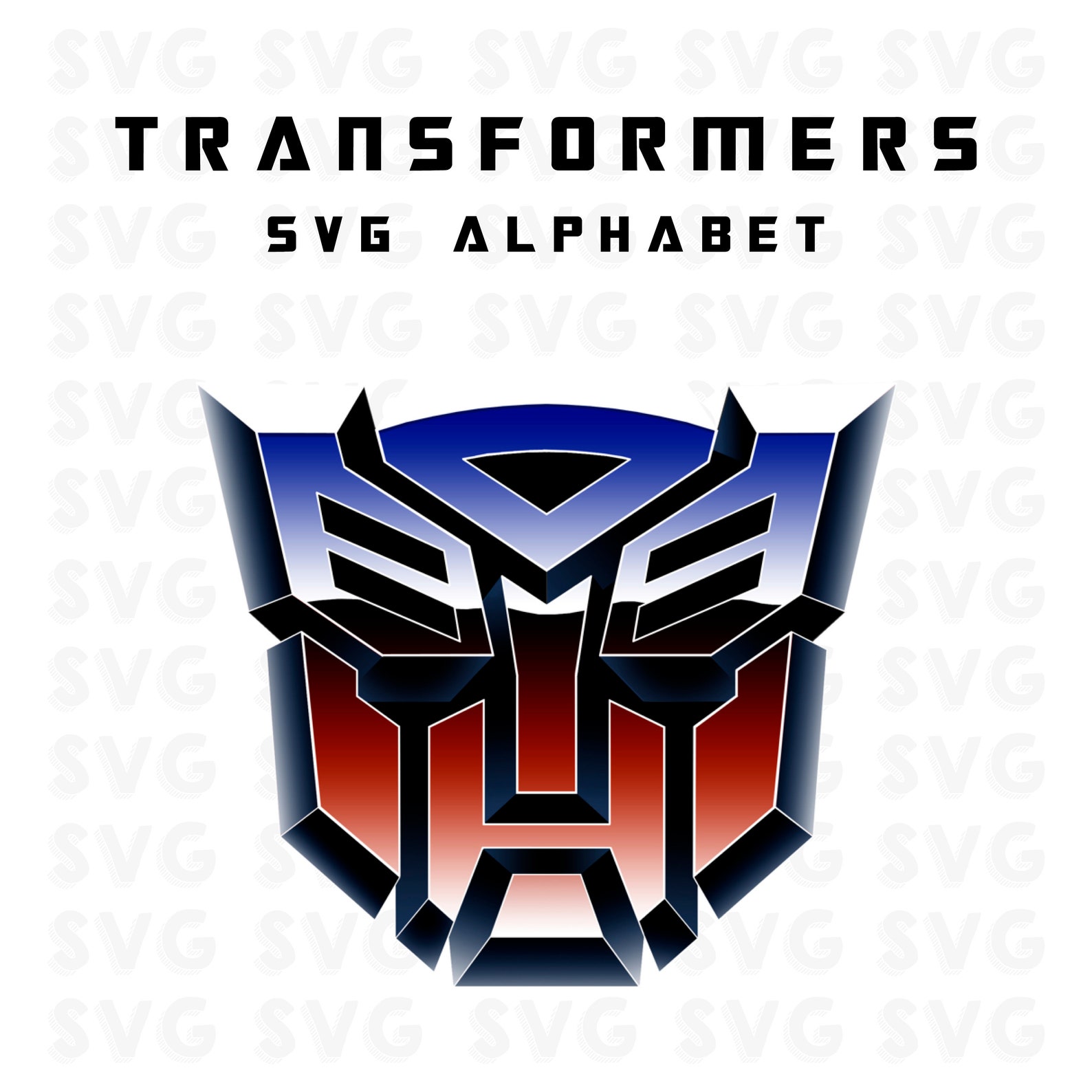 Transformers Alphabet SVG Font Transformers Transformers image 1.