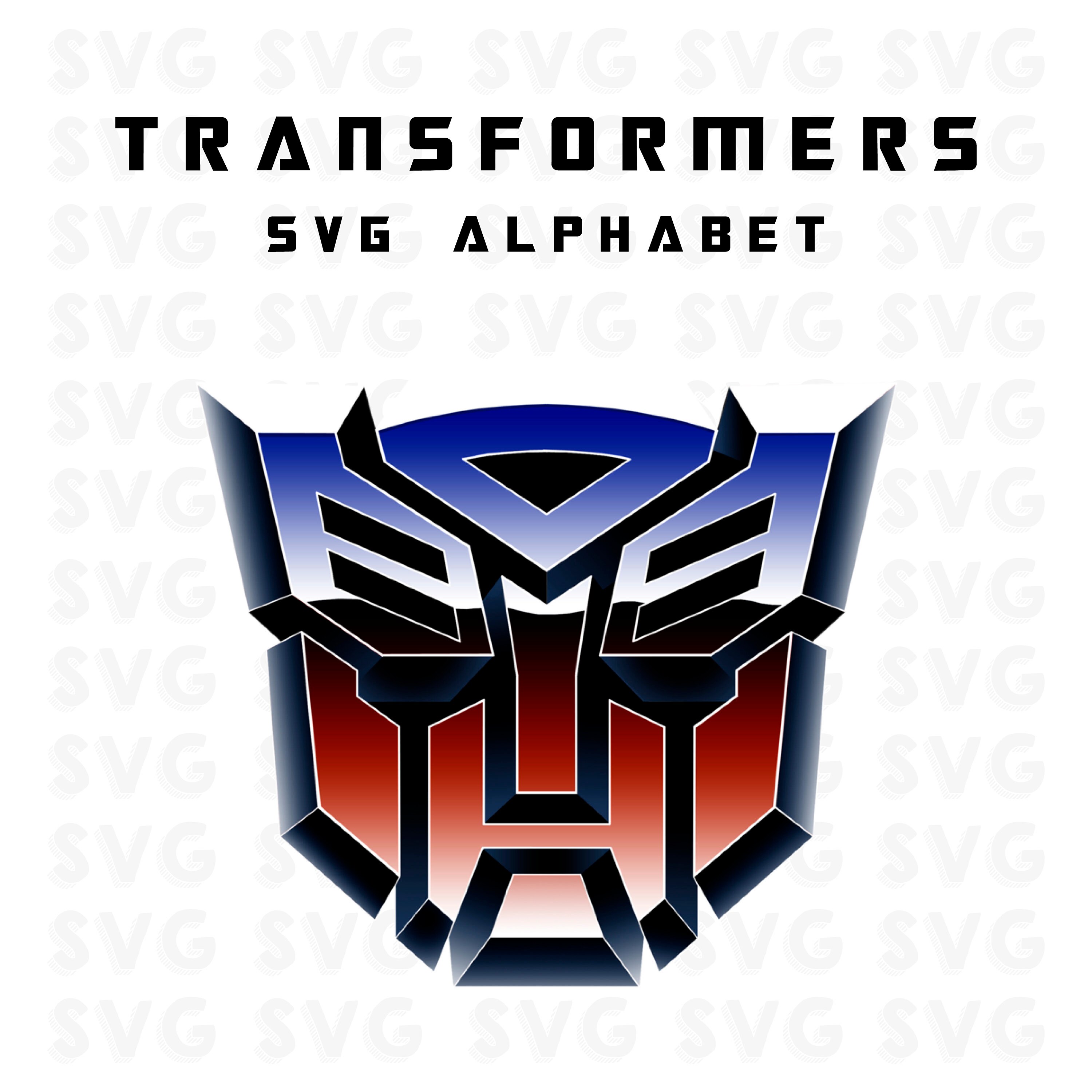 Transformers Alphabet SVG Font Transformers Transformers | Etsy