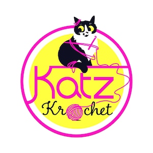 Premade Logo for Crochet Brands – Cute Cat Yarn Logo Design for Handmade & Knitting Businesses