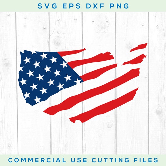 American Flag Svg 4th of July Patriotic Design Usa Flag | Etsy