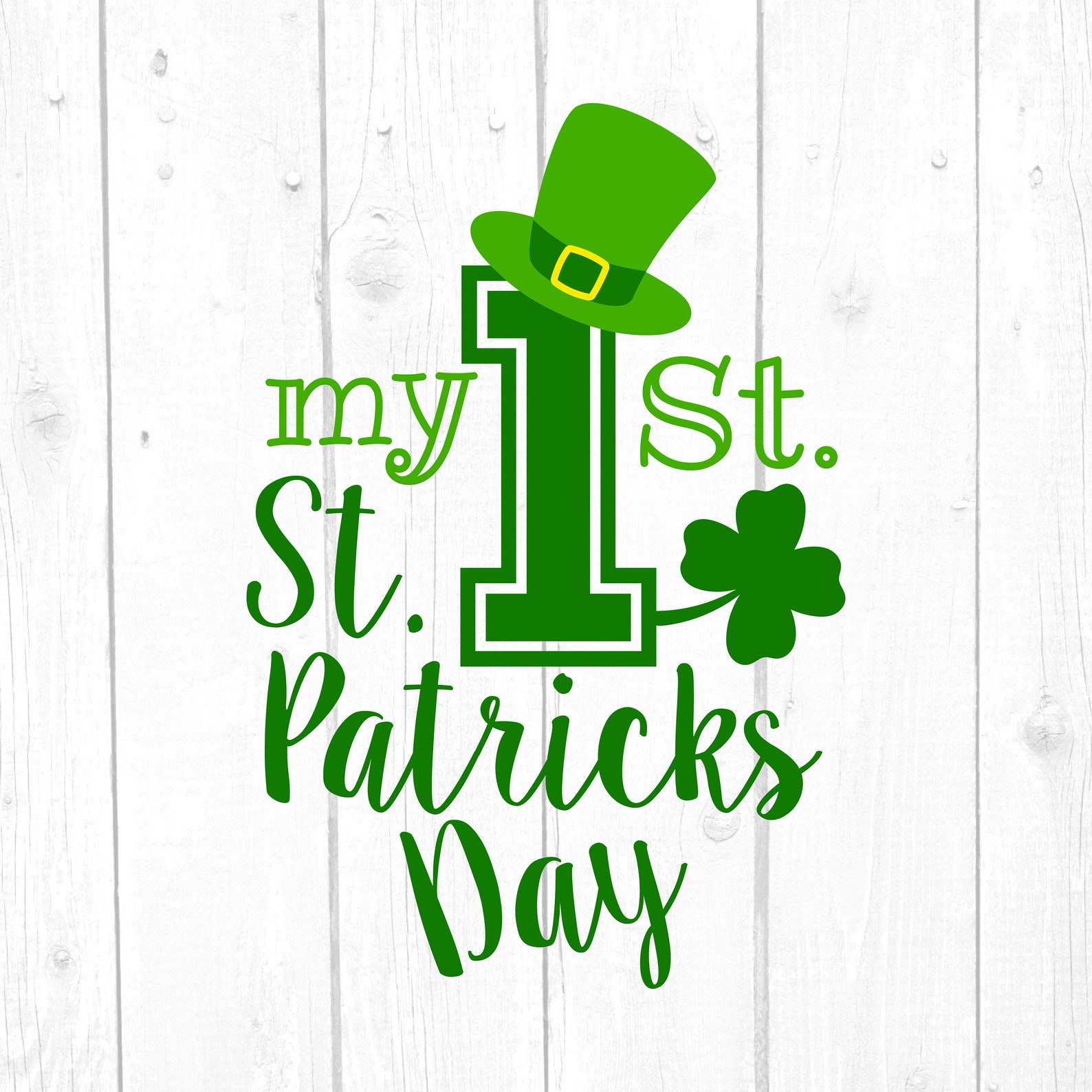 My 1st St Patricks Day Svg St Patricks Day Happy St Etsy