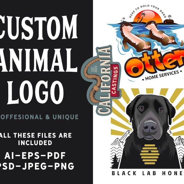 Graphic Designer Specialized in Animal Logo Design, Logo Design, Logo Designer of Pets, Mascots, Animals, Cartoon Modern or Retro Style Logo