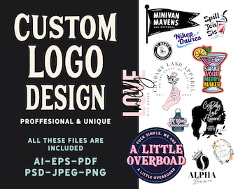 Personalized Logo with Fast and Professional Delivery, Graphic Designer with Huge Experience and Effectiveness,Custom and Unique Logo Design