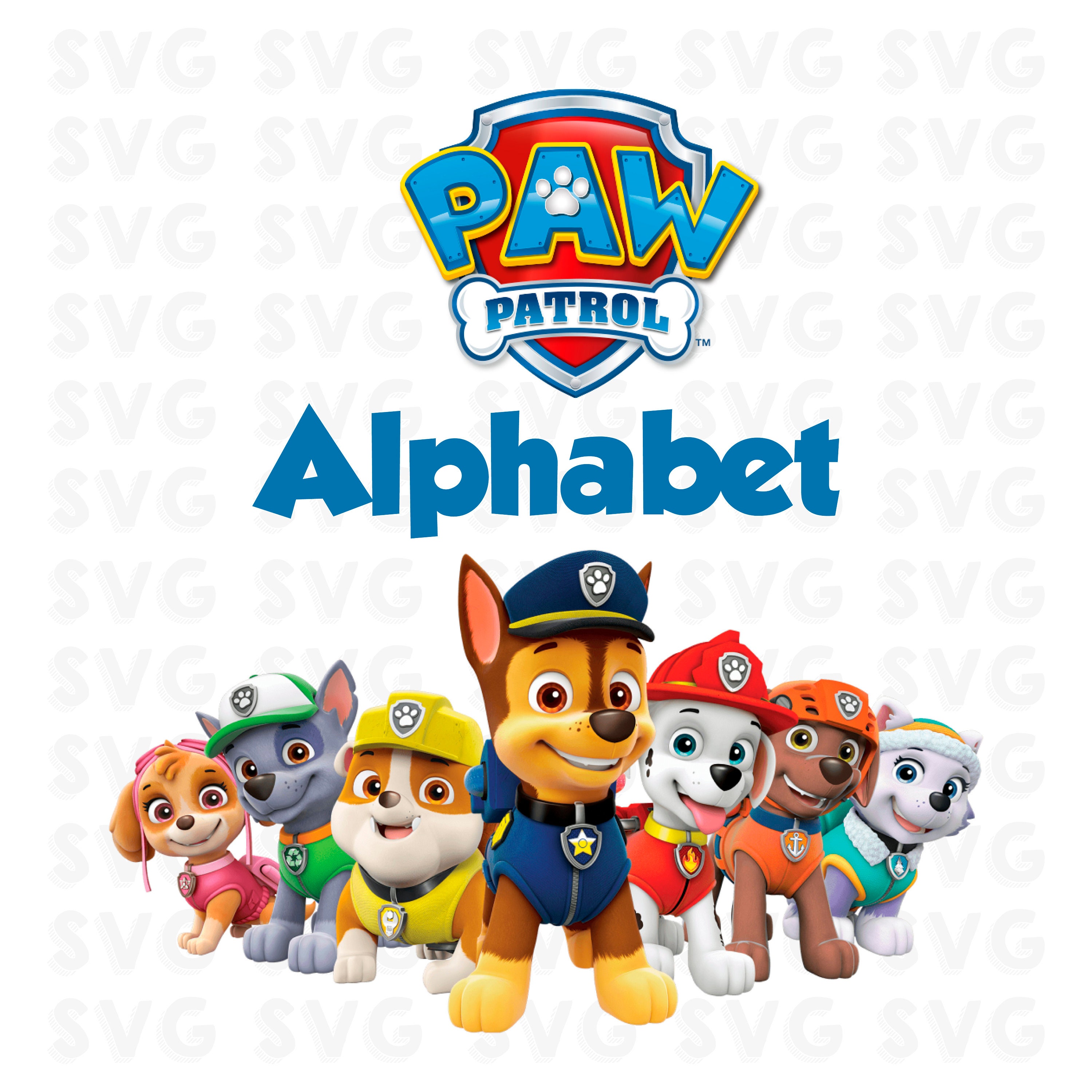 Download Paw Patrol Alphabet Svg Paw Patrol Letters Paw Patrol Svg Etsy