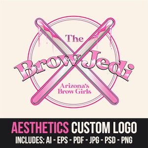 Individuelles Aesthetic Logo – Beauty & Skincare Studio Logo Design – Brow Artist Logo – Elegantes Branding für Kosmetikerinnen