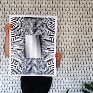 Chasm: Limited Edition Silkscreen Print, 3D Abstract Art