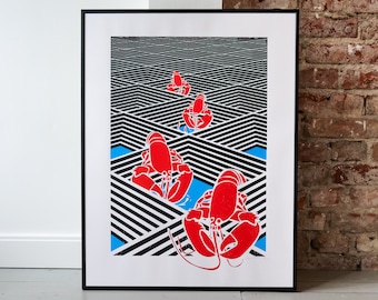 The lobster men see all - silkscreen