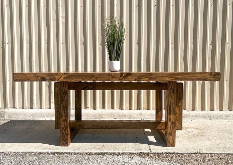 AZRIA Custom Built Dining Table Solid Wood Table RH Modern Rustic Table ...