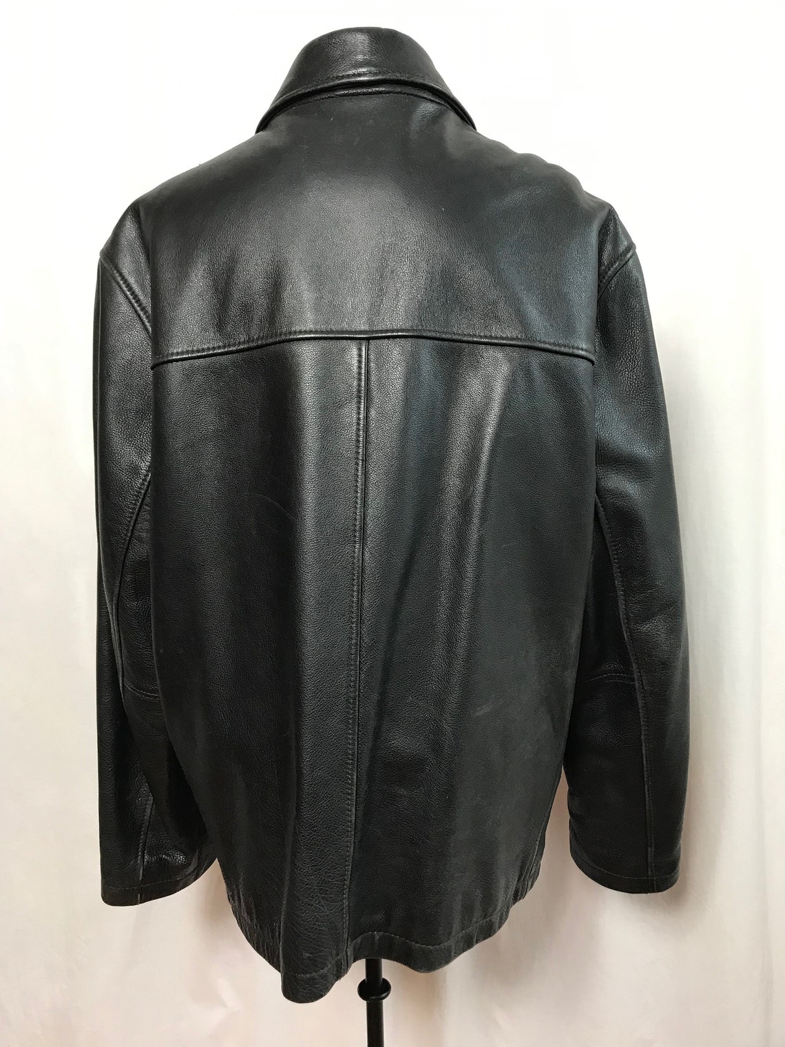 Mens Dockers Leather Jacket Large Fully Lined Size M | Etsy