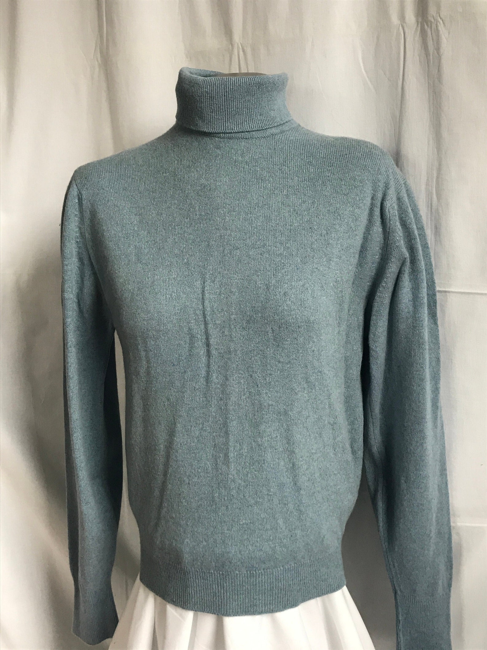 Simple light blue turtleneck cashmere sweater | Etsy