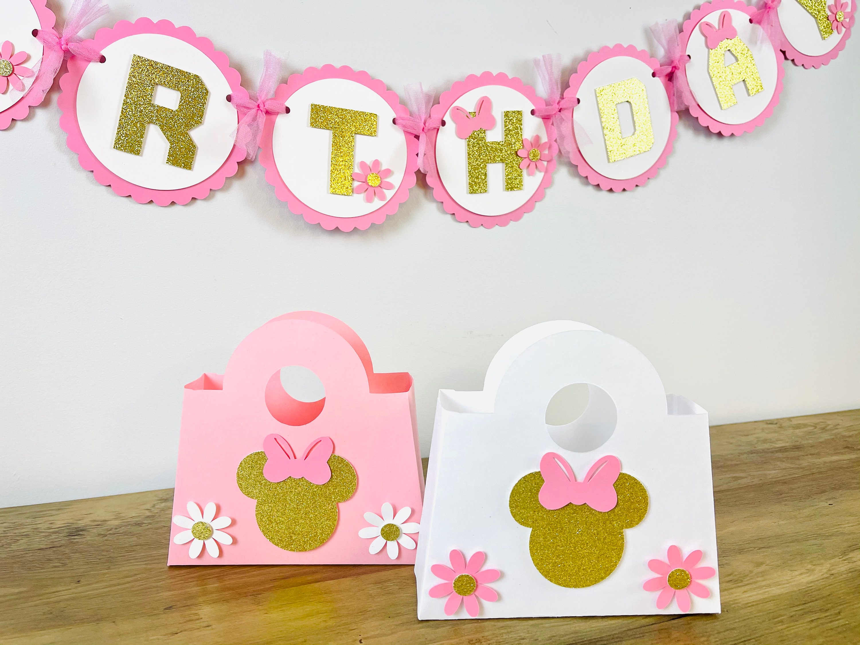 Minnie Mouse Loot Bags Pink Minnie Birthday Treat Bags Etsy UK