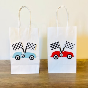 Race Car Birthday Loot Bags, Race Car Party Treat Bags (Pack of 10)