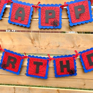 Spider-Man Birthday Banner, Spider-Man Party Banner, Spider-Man Birthday Decor