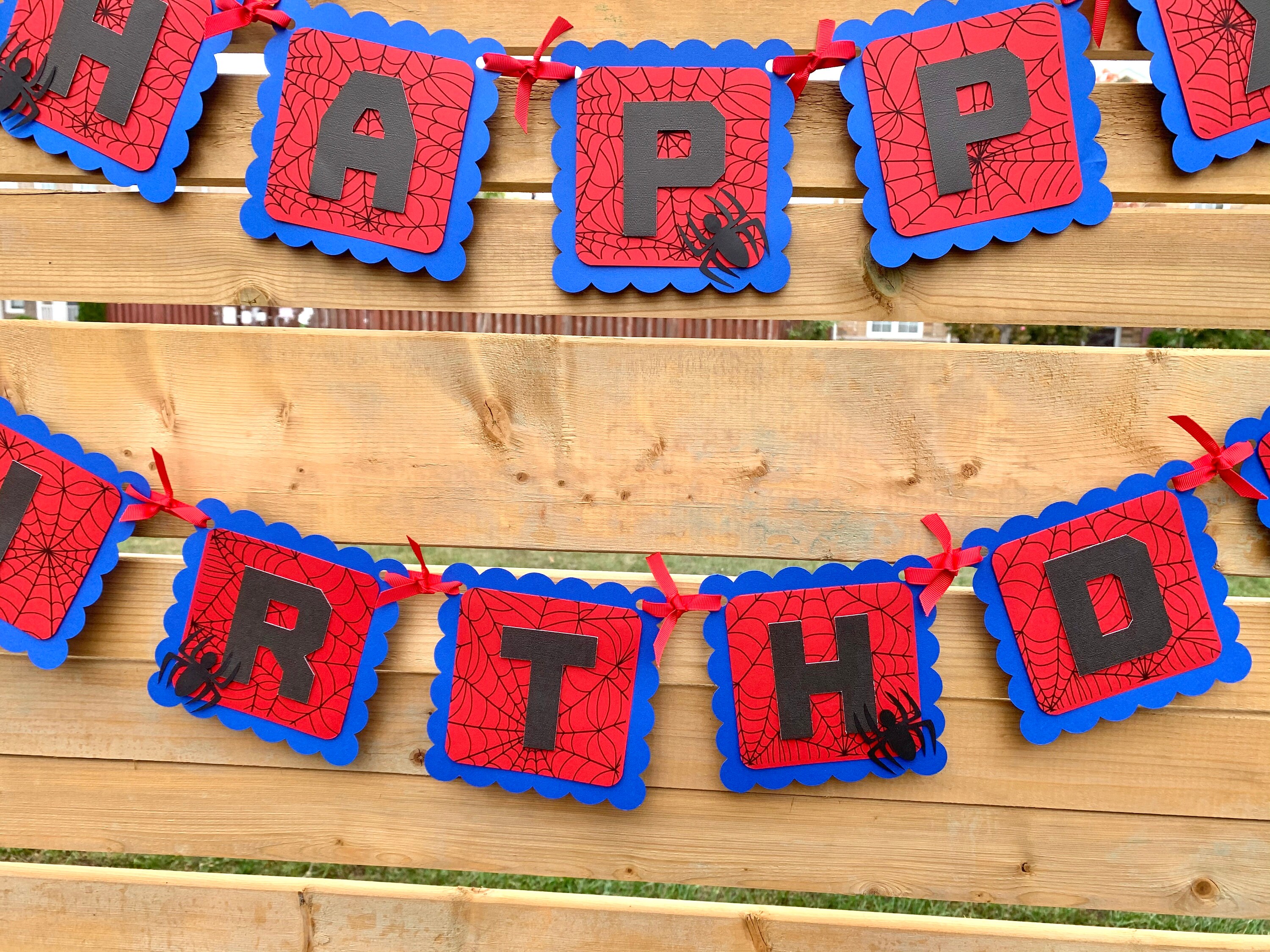Spider-Man Birthday Banner Spider-Man Party Banner | Etsy