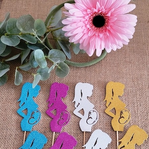 Wykaszarki do ciastek x2, dekoracje na tort na baby shower, kobieta w ciąży, ujawnienie płci, baby shower, baby shower