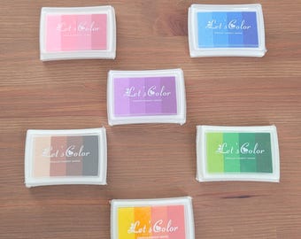 Ink pad, 4-color scrapbooking ink, for fingerprint trees, fingerprint posters, fingerprints
