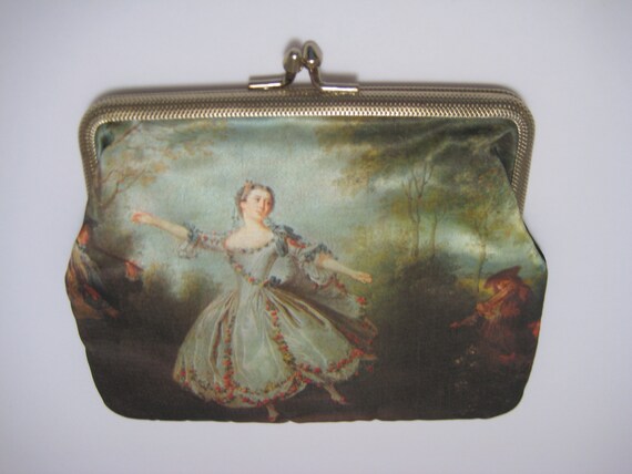 Small 50's Hand Clutch With Beautiful Dancing Bar… - image 3