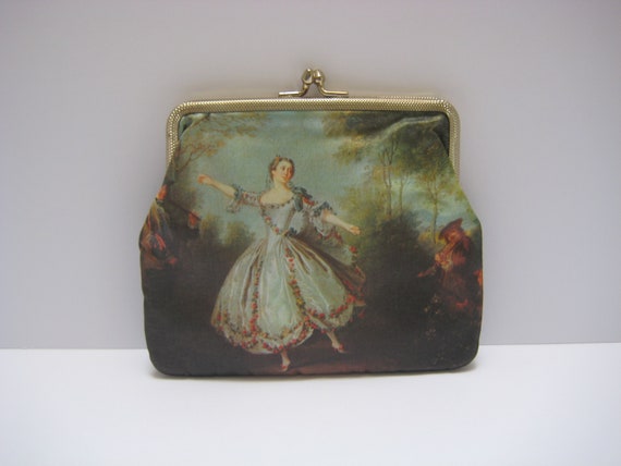 Small 50's Hand Clutch With Beautiful Dancing Bar… - image 1