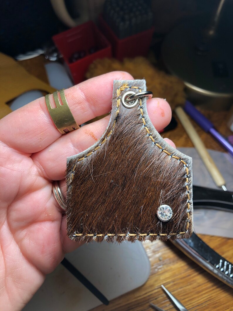 BRANDED EAR TAG Keychain personalized With Your Brand Etsy