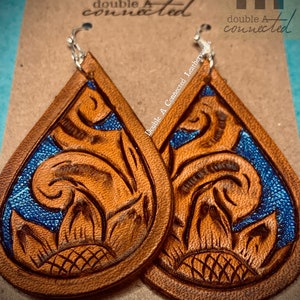 OLATHE (Carved Leather Earrings)