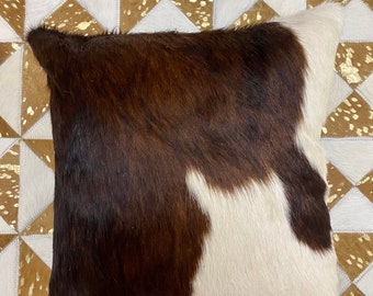 100 % Natural Cowhide Luxurious Hair On Cushion/ Pillow Cover cowhide Cushion Cover, Smooth and Shiny, Cowhide Pillow, - Tri Color