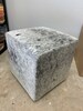 100% Brazilian Genuine Cowhide Square Pouf Ottomon Foot Stool- Greyish salt and pepper 