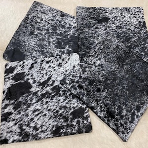100 % Natural Cowhide Luxurious Hair On Cushion/ Black And White Salt & Pepper