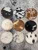 100% Real Brazilian Cowhide Leather  Coasters 