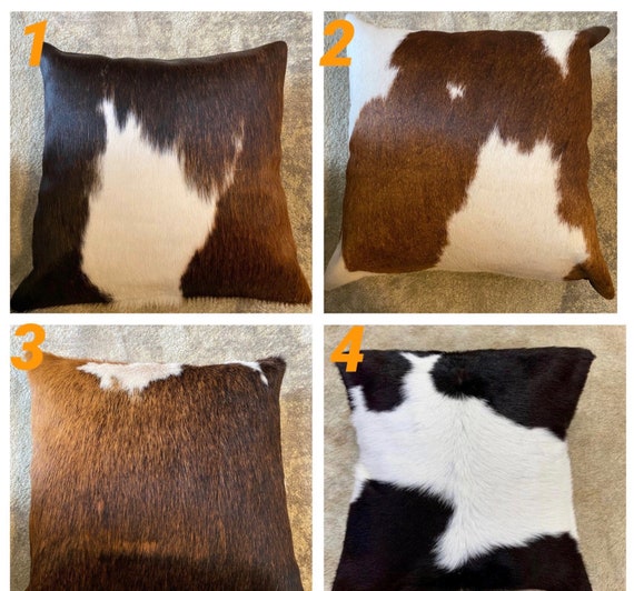 100 % Natural Cowhide Luxurious Hair On Cushion/ Pillow Cover cowhide Cushion Cover, Smooth and Shiny, Cowhide Pillow,