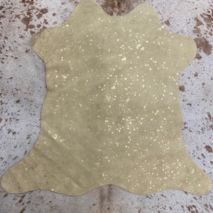 Genuine Suede / Leather Calfhide- Gold Acid Wash Calfhide- Genuine Suede Cowhide- Acid Wash Calfhide