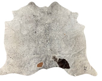 100% Real  Brazilian Cowhide Fur Rug - Salt and Pepper-Real Cowhide - XL/JUMBO - Get Same Hide Pictured!!!