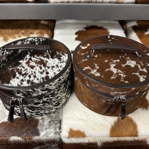 COWHIDE JEWELRY BOX Jewelry Storage Box Travel Case Gift Etsy