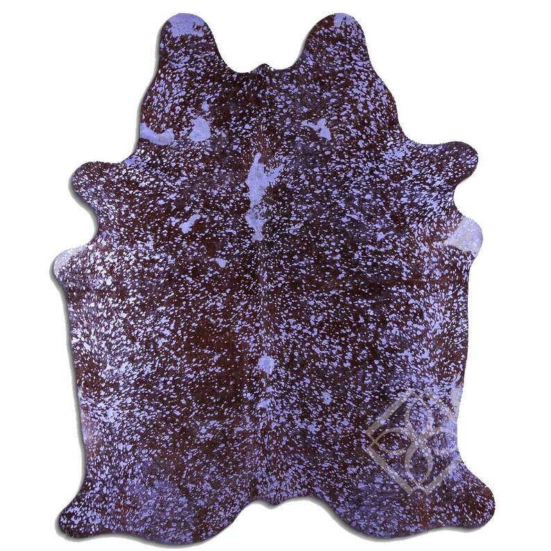 100 Real Brazilian Cowhide Fur Rug Acid Wash Purple Cowhide Rug Real