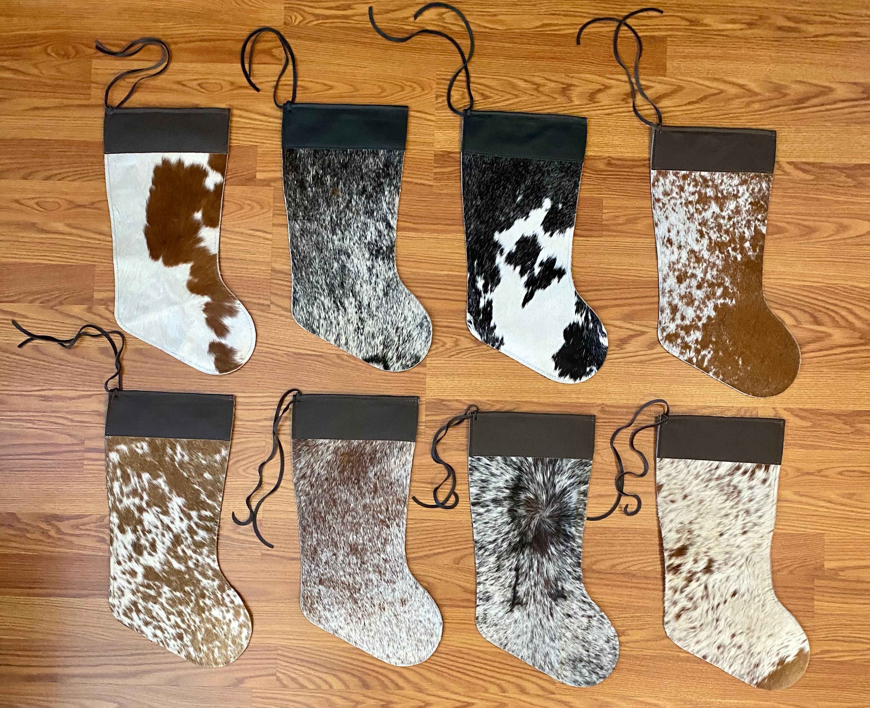 100 Southwestern Cowhide Christmas Stockings Leather Western Etsy