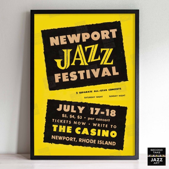 1954 Newport Jazz Festival jazz poster - The First Newport