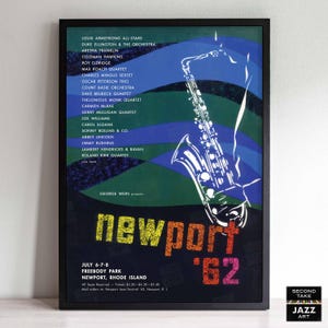 Cartel del festival de jazz de Newport de 1962 (Rhode Island)