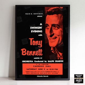 Tony Bennett jazz poster - At Carnegie Hall - 1962