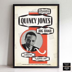 Cartel de jazz Quincy Jones Big Band - l'Alhambra - París, Francia - 1960